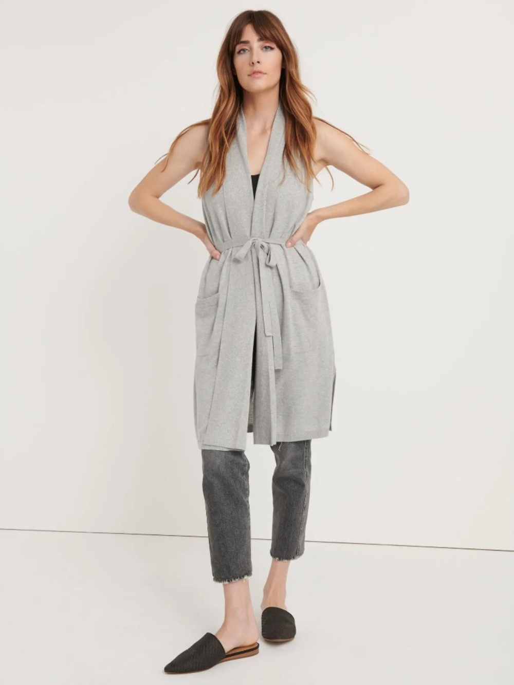 $120 Lucky Brand Long Cardigan Cotton Knitted Stretchable Stripes Size L Women’s